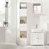 SoBuy STR10-W Armario de Baño con 2 Puertas y 2 cajones