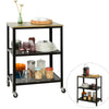 SoBuy SVW04-N Carrito de Servicio de 3 Niveles Camarera con Ruedas