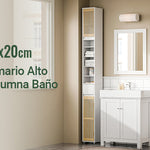 El armario alto para baño 20×20×180 cm — tamaño compacto, gran capacidad