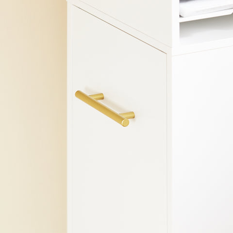 SoBuy ASK12-W Armario de Oficina con Estantes y 1 carro extraible Mueble en 2 partes
