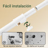SoBuy KLS04-II-W Barra Telescópica Perchero Burro Ropa Resistente Blanco