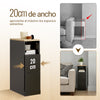 SoBuy FBT149-SCH Mesita de Noche Estrecha 20cm con 2 Cajones + Compartimento Negro
