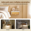 SoBuy FBT174-E-WN Mesita Flotante con lámpara de Sensor de Movimiento extraíble y cajón