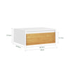 SoBuy FBT174-E-WN Mesita Flotante con lámpara de Sensor de Movimiento extraíble y cajón