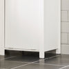 SoBuy BZR102-W Armario Alto de baño con 3 estantes y 1 cesto