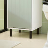 Pré-venda-SoBuy BZR137-GR Móveis de coluna de banheiro com 1 cesto para roupas sujas verde