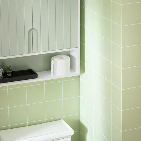 SoBuy BZR140-GR Armário de parede para banheiro verde 60 x 15 x 54 cm