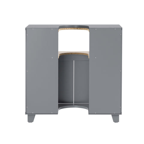 SoBuy BZR148-DG Mueble para Debajo del Lavabo con 2 Puertas y 1 Estante