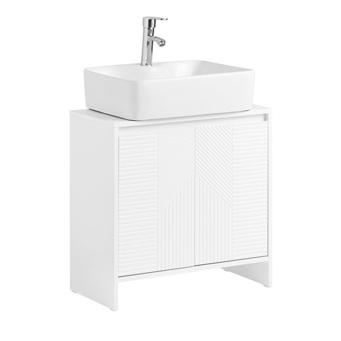 Preventa-SoBuy BZR157-W Mueble para Debajo del Lavabo con 2 Puertas Blanco