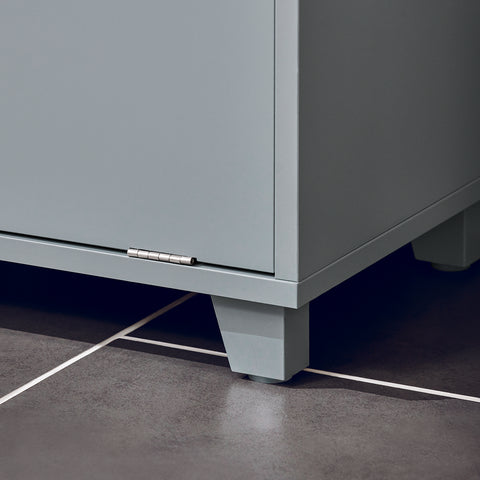 SoBuy BZR159-DG Armario auxiliar de Baño con 1 Compartimento y 1 Cesto Gris