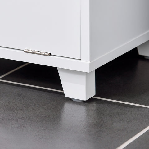 SoBuy BZR159-W Armario Auxiliar con 1 cesto Estanterías de Baño Blanco