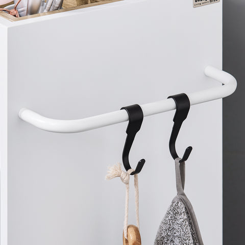 SoBuy BZR159-W Armario Auxiliar con 1 cesto Estanterías de Baño Blanco