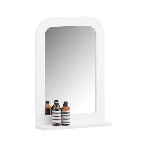 SoBuy BZR162-W Espejo de Pared de Baño con 1 Estante