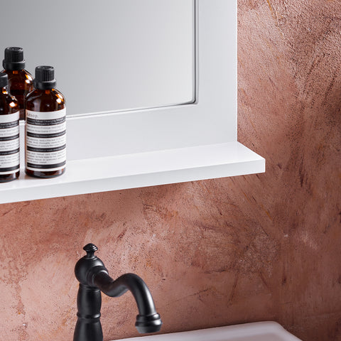 SoBuy BZR162-W Espejo de Pared de Baño con 1 Estante