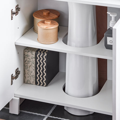 SoBuy BZR164-W Mueble para Debajo del Lavabo con 2 Puertas