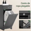 SoBuy BZR21-II-DG Mueble Baño con Cesto Ropa Sucia y Cajón Gris 40x38x90cm
