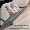 SoBuy BZR21-II-DG Mueble Baño con Cesto Ropa Sucia y Cajón Gris 40x38x90cm