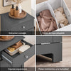 SoBuy BZR21-II-DG Mueble Baño con Cesto Ropa Sucia y Cajón Gris 40x38x90cm