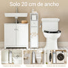 SoBuy BZR219-W Armario Estrecho de Baño 20x20 cm Sostenedor de papel Higiénico
