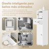 SoBuy BZR219-W Armario Estrecho de Baño 20x20 cm Sostenedor de papel Higiénico