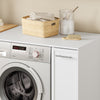 SoBuy BZR229-W Mueble lavadora y secadora con puerta Armario para lavadora con cajón Blanco