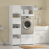 SoBuy BZR230-W Mueble para lavadora y secadora con puertas Blanco 66x60.5x186 cm