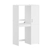 SoBuy BZR231-W Mueble torre para lavadora y secadora apilables Blanco 110x66x186 cm