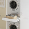 SoBuy BZR231-W Mueble torre para lavadora y secadora apilables Blanco 110x66x186 cm