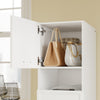 SoBuy BZR232-W Armario Multiusos de Baño Blanco Mueble Lavadero Alto y Estrecho 60x40x186.4 cm