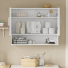 SoBuy BZR233-W Armario de pared colgante blanco con puertas 90x70x28.5 cm