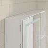 SoBuy BZR239-E-W Armario con Espejo para Baño Blanco con Luz LED Táctil 60x15.5x60 cm
