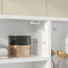 SoBuy BZR239-E-W Armario con Espejo para Baño Blanco con Luz LED Táctil 60x15.5x60 cm