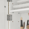 SoBuy BZR239-E-W Armario con Espejo para Baño Blanco con Luz LED Táctil 60x15.5x60 cm