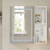 SoBuy BZR239-E-W Armario con Espejo para Baño Blanco con Luz LED Táctil 60x15.5x60 cm