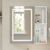 SoBuy BZR239-E-W Armario con Espejo para Baño Blanco con Luz LED Táctil 60x15.5x60 cm
