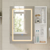 SoBuy BZR239-E-W Armario con Espejo para Baño Blanco con Luz LED Táctil 60x15.5x60 cm