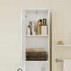SoBuy BZR240-E-W Mueble Columna de Baño Alto y Estrecho Blanco 30x30x180.5 cm