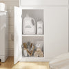 SoBuy BZR241-E-W Columna de baño blanca con 3 puertas 60x30x180 cm