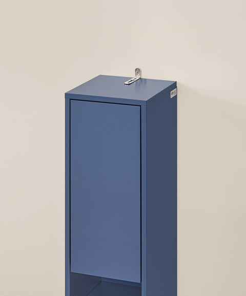 Preventa-SoBuy BZR34-B Mueble Columna de Baño con 5 Estantes 2 Puertas y 1 Cajón Azul