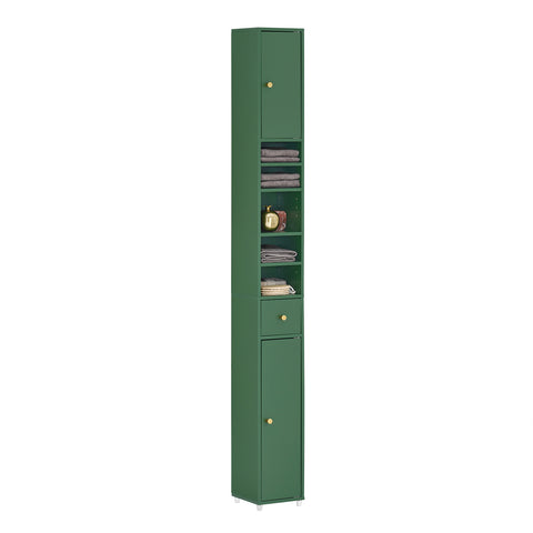 Preventa-SoBuy BZR34-SY Mueble Columna de Baño con 5 Estantes Verde