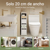 SoBuy BZR54-K-W Mueble Baño Estrecho con Ruedas Ancho 20cm Blanco