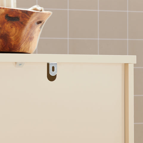 SoBuy BZR79-MI Armário de banheiro Cesto para roupas sujas com 1 cesto 1 porta e 1 gaveta