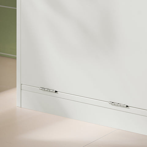 SoBuy BZR79-W Armario de Baño con Cesto para ropa Sucia Blanco