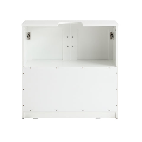 SoBuy BZR86-W Mueble para Debajo del Lavabo 2 Puertas 60 x 30 x 61 cm