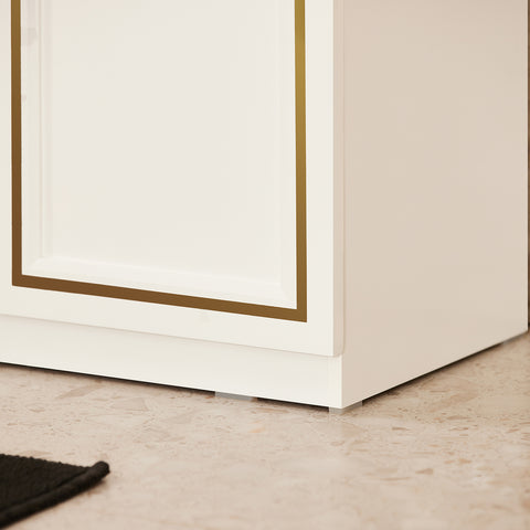 SoBuy BZR86-W Mueble para Debajo del Lavabo 2 Puertas 60 x 30 x 61 cm