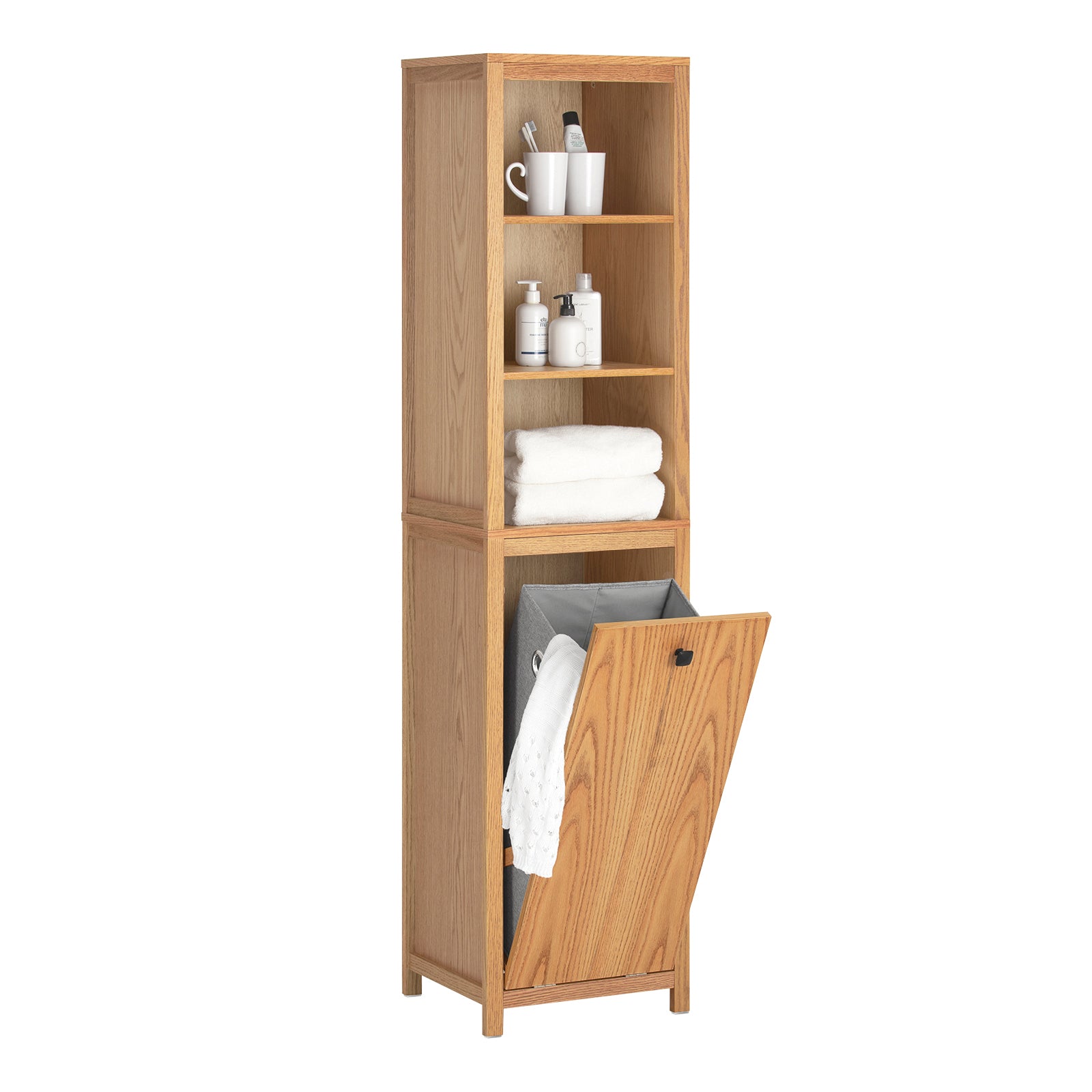 Muebles Erdaris - Mueble de madera para la ropa sucia Un