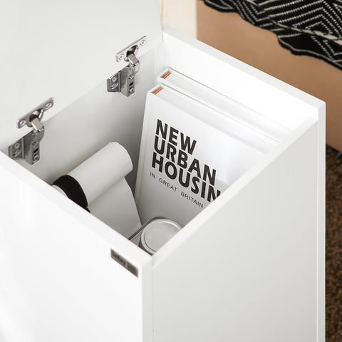 SoBuy FBT144-W Mesita de Noche con 3 Cajones 1 Puerta Blanco