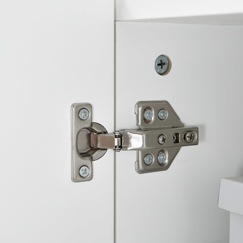 SoBuy FBT150-W Mesa auxiliar con 1 Cajón y 2 Puertas Blanco 70 x 31 x 60 cm