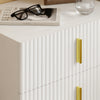 SoBuy FBT177-E-W Mesita de Noche Flotante con luz LED y 2 cajones Blanca