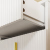 SoBuy FBT177-E-W Mesita de Noche Flotante con luz LED y 2 cajones Blanca
